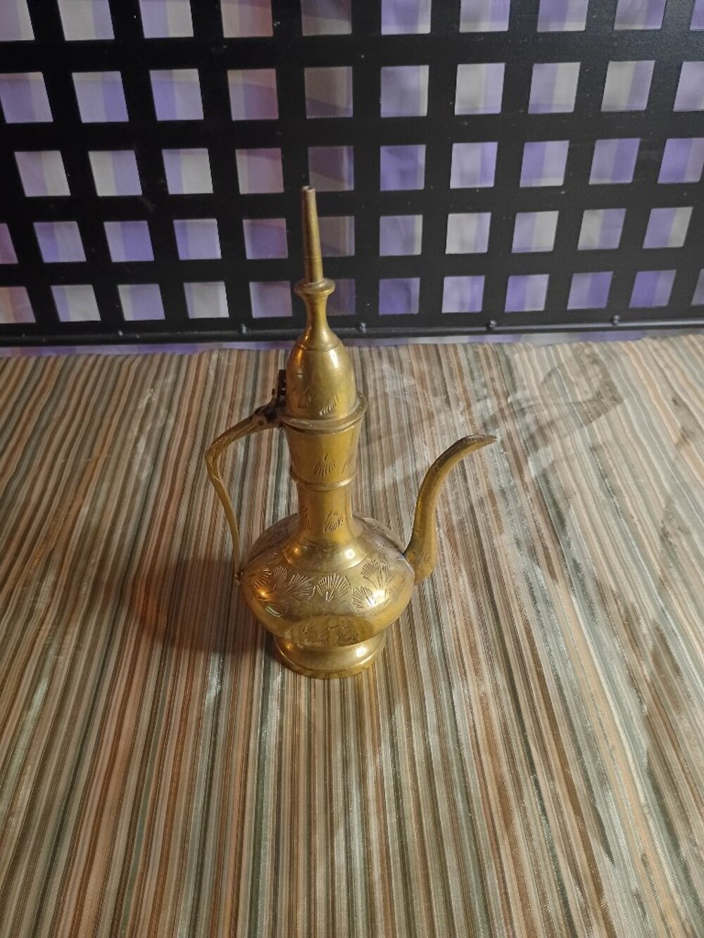 vintage solid brass pitcher